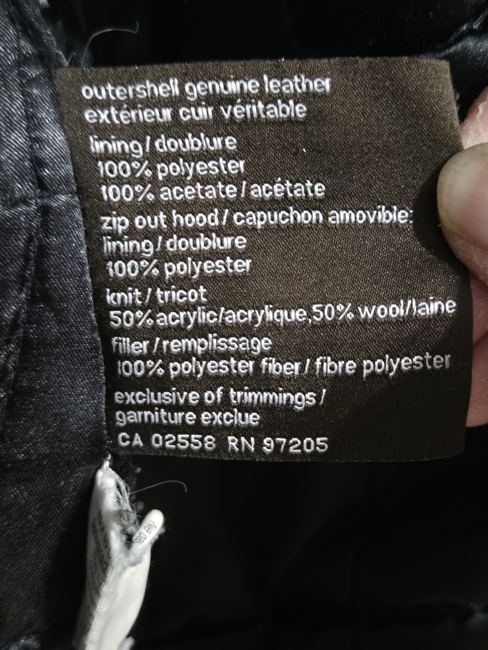 Danier Genuine Leather Hooded Coat Thermolite Insulated Black Mid-Length XXS - Picture 12 of 14